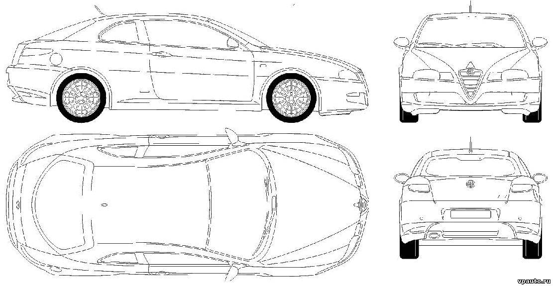 Технический рисунок автомобиля